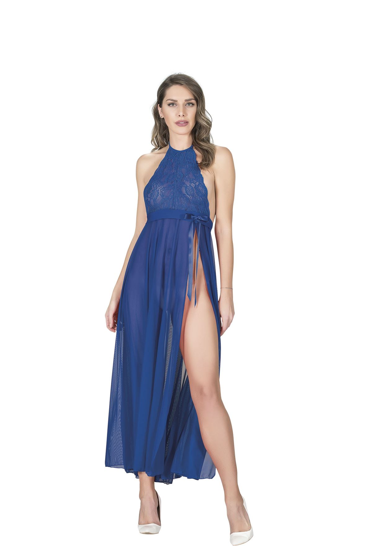 Deluxerie Long Chemise Set Roselynde