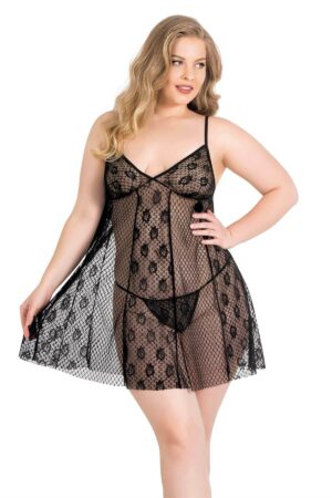 Deluxerie Plus Size Babydoll Set Petria
